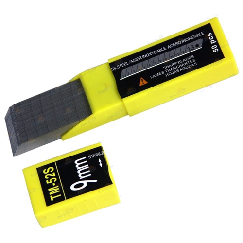 50 Pack Stainless Steel Replacement Trimming Knife Blades Multi Use, Vinyl, Window Film Tint Tools